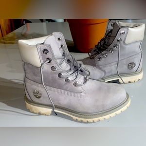 I’m selling my Timberland boots, probably worn about four times.